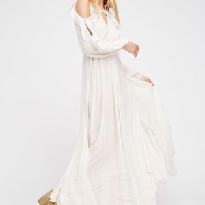 Free People Huxley Maxi dress; ivory and gold